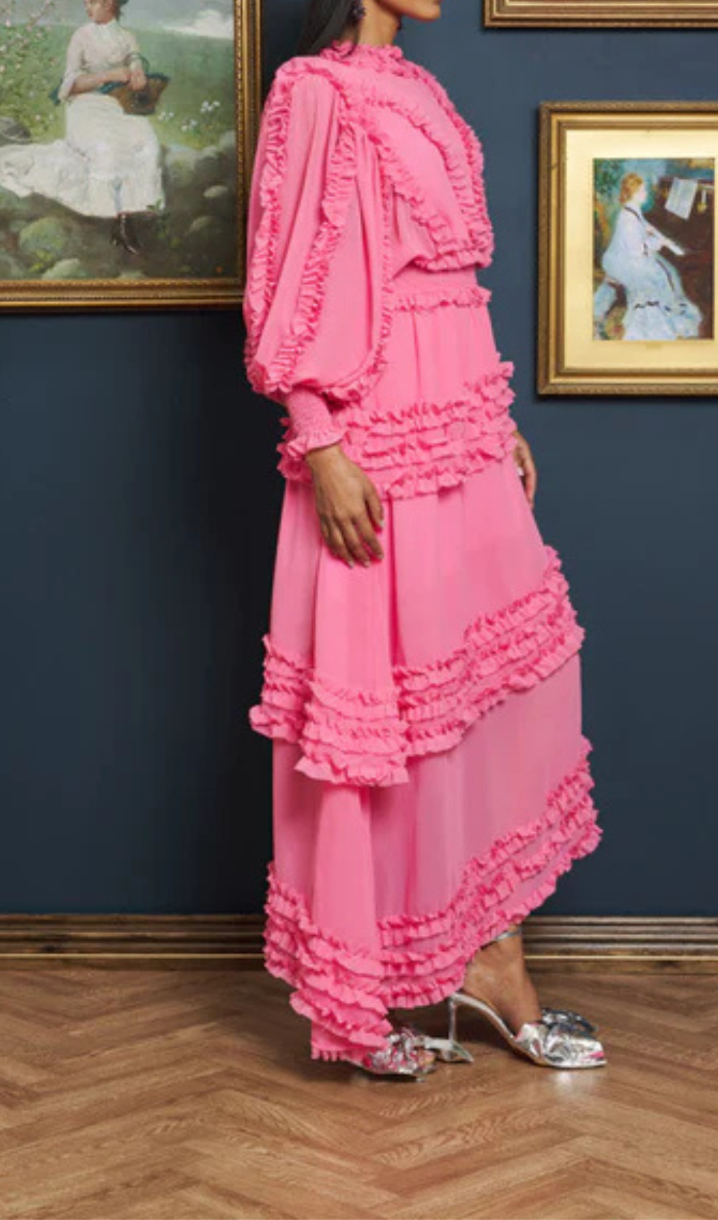 Abedabun Almond Blossom Ruffle Dress