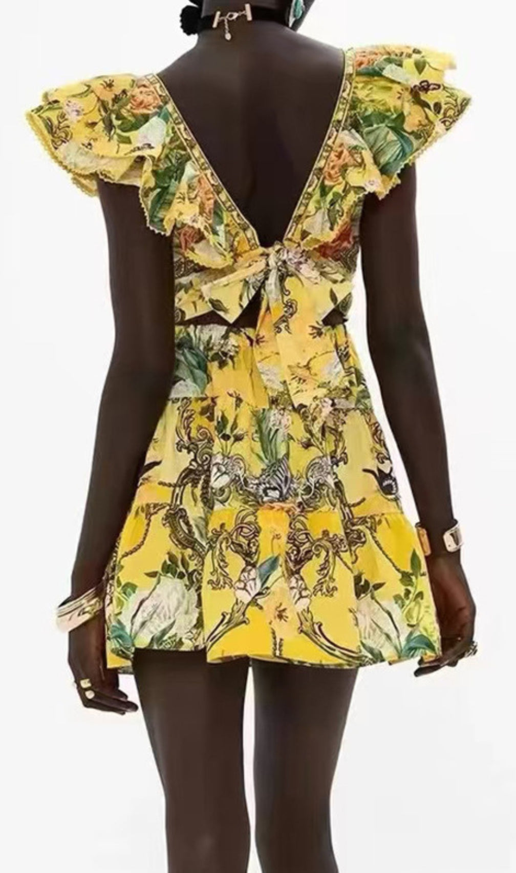 Cortez Floral V-Neck Mini Dress