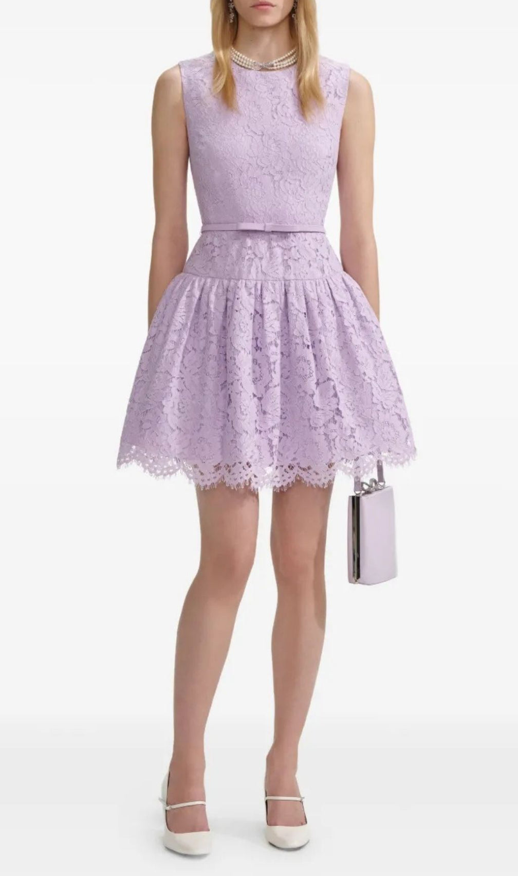 Katja Elegant Lavender Lace Mini Dress - Sleeveless Cocktail & Party Style