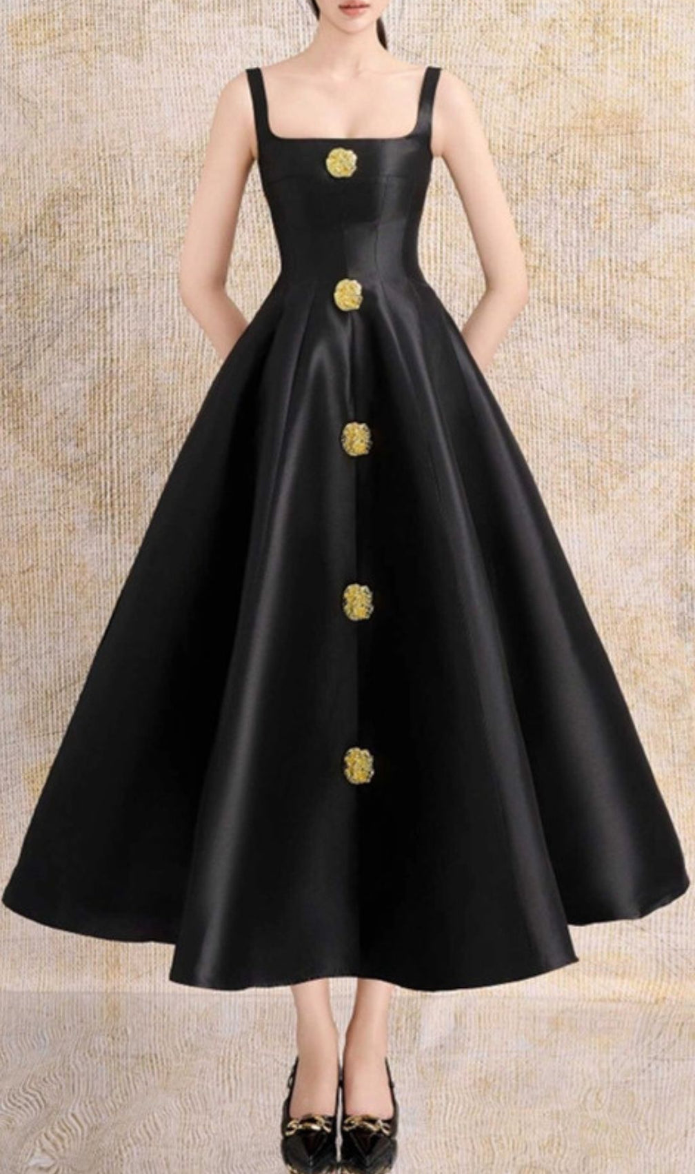 Gordie Strappy Embellished Midi Dress