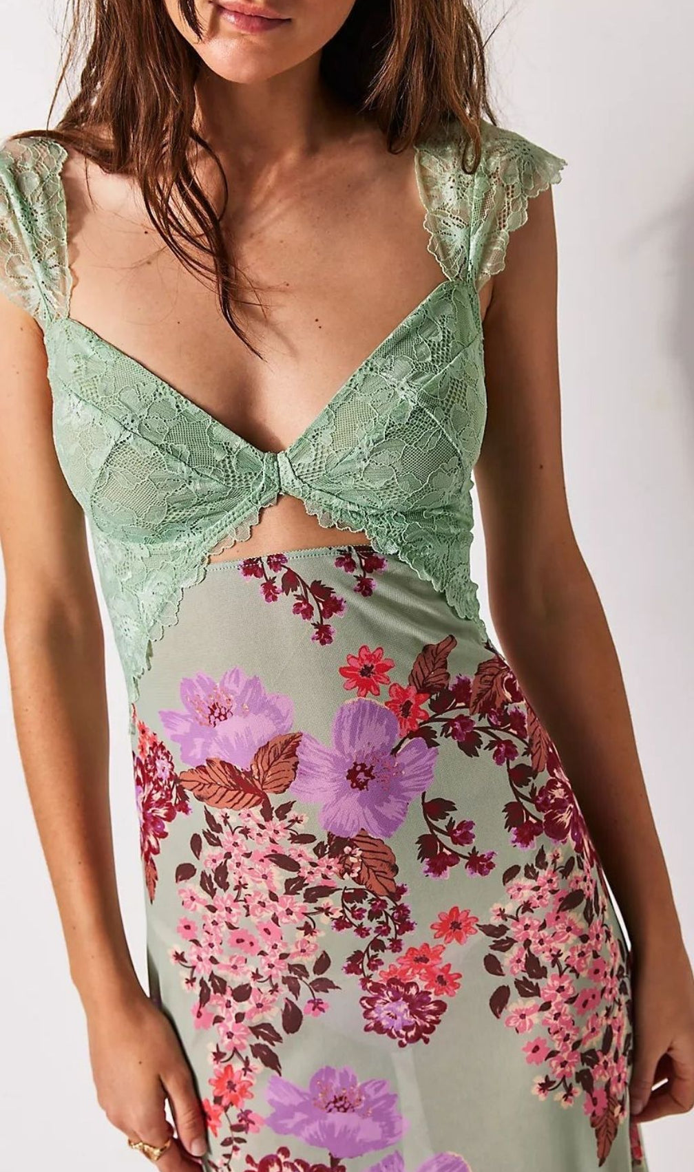 Ladee Lace Floral Midi Dress