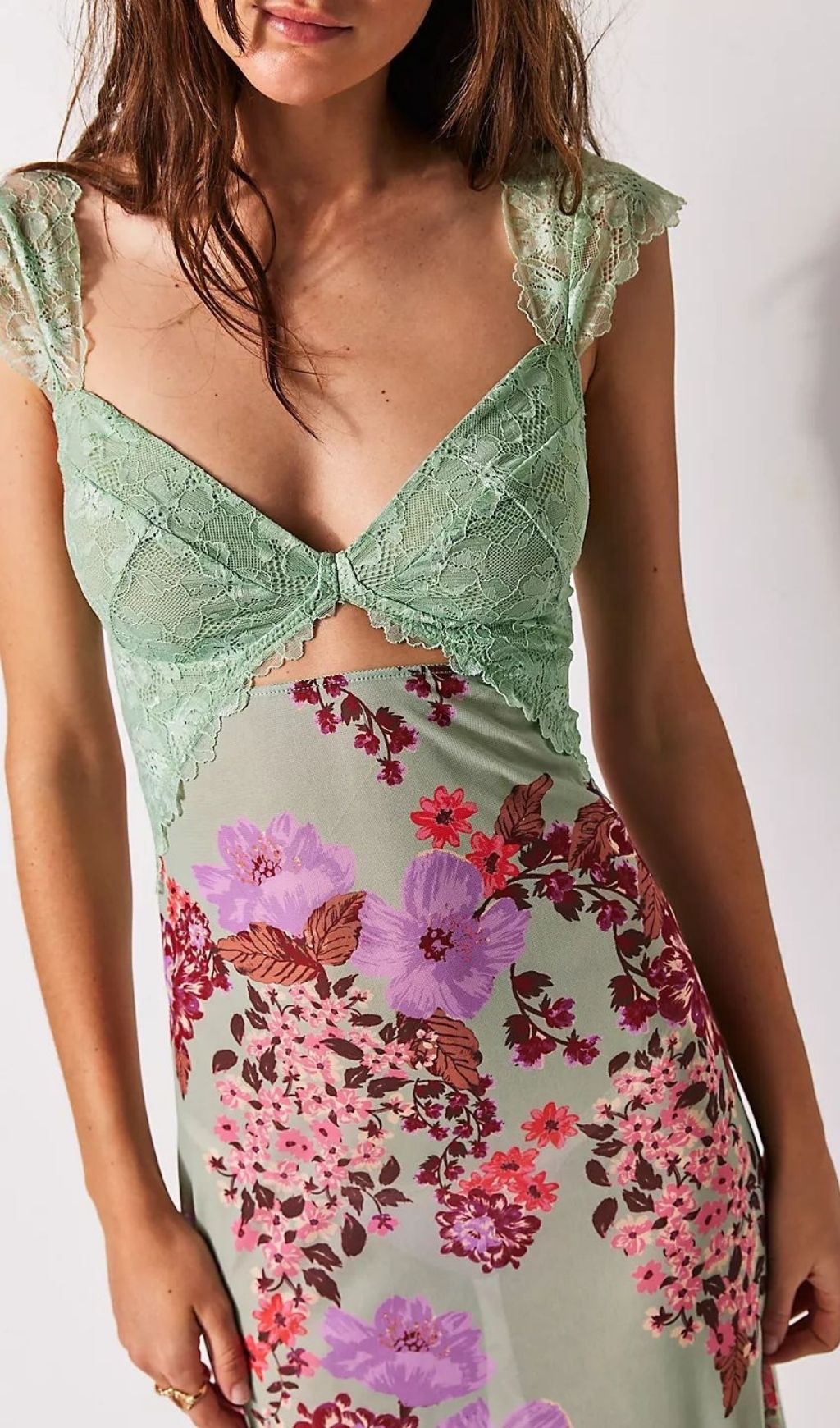 Ladee Lace Floral Midi Dress