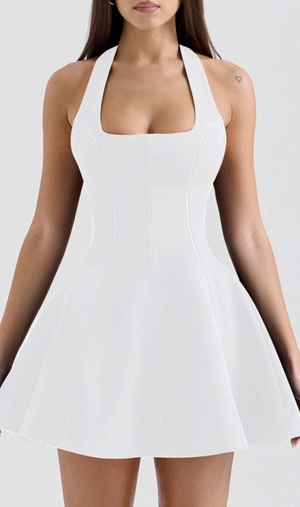 Ervin Square Neck Mini Dress