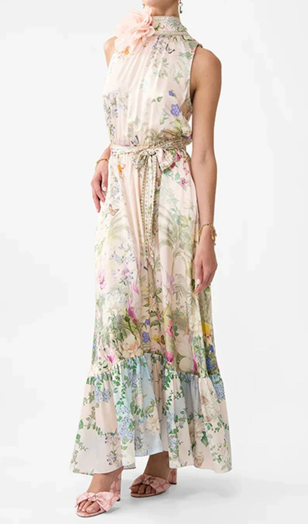 Emy Halter Floral Printed Maxi Dress