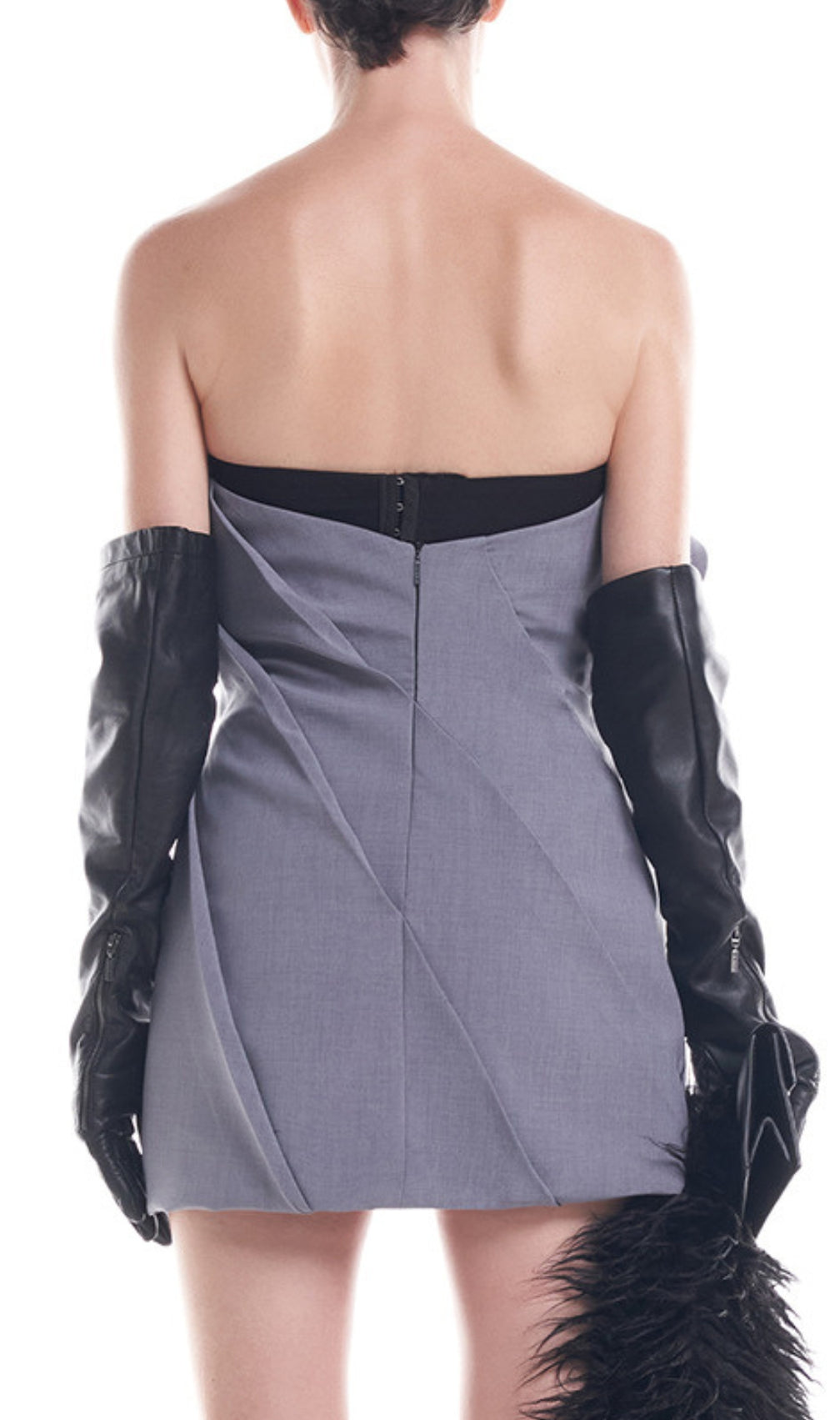 Calissa Strapless Flower Mini Dress