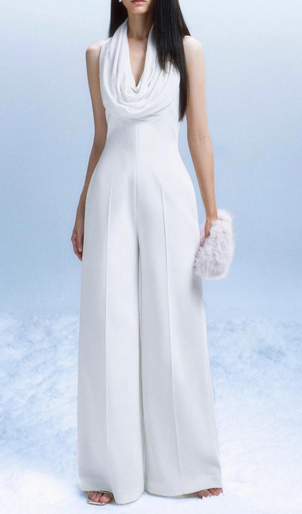 Goodwin White Halter Jumpsuit