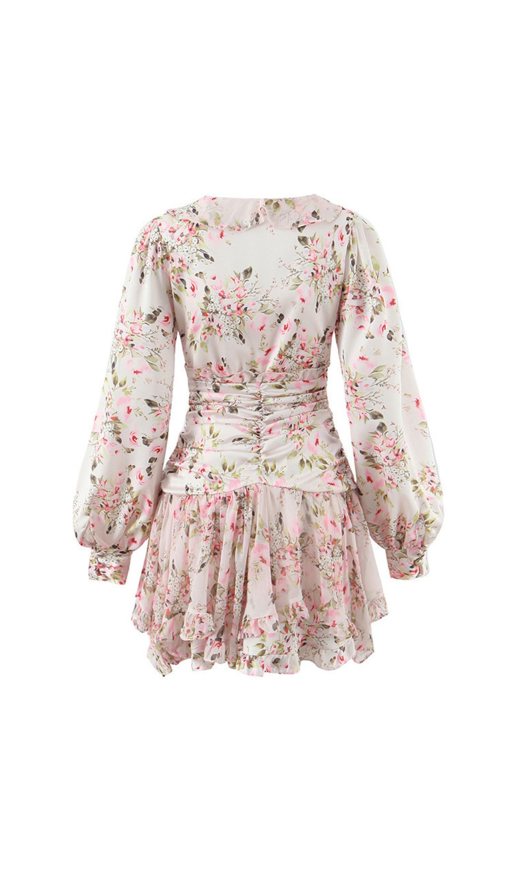 Iolanthe Romantic Ruffle Floral Mini Dress | Long Sleeve & Flirty Style