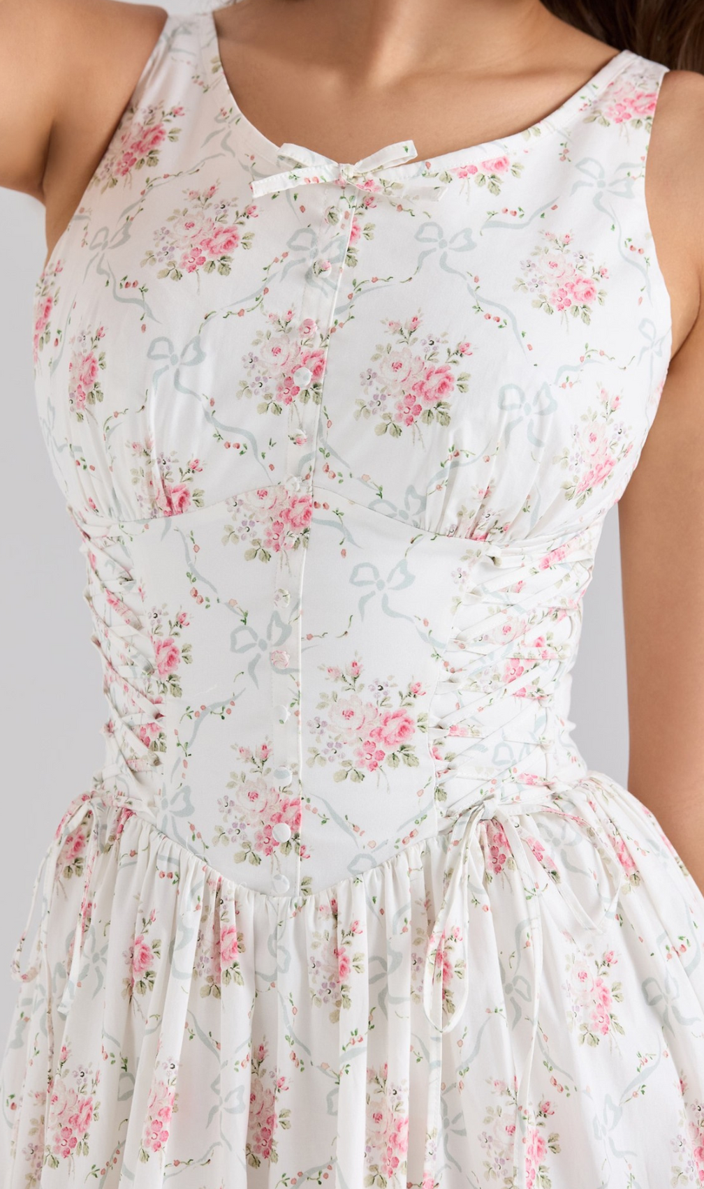 Haruhi Sleeveless Floral Midi Dress