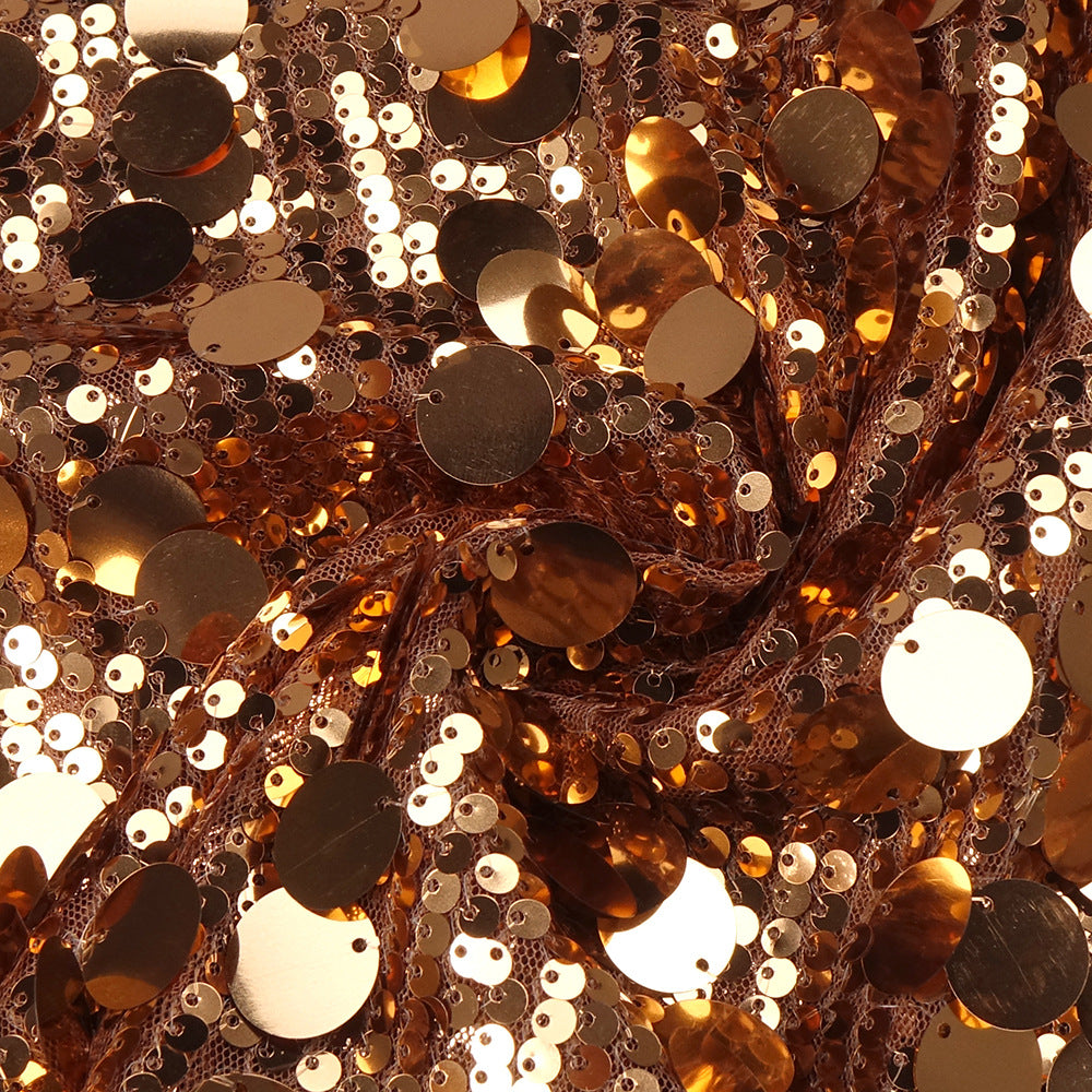 Jorja Dazzling Gold Sequin One-Shoulder Maxi Dress - Sparkle & Shine