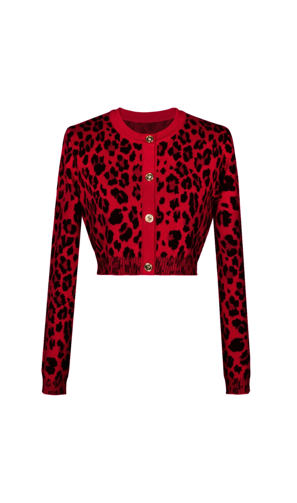 Cliona Leopard Printed Cropped Cardigan