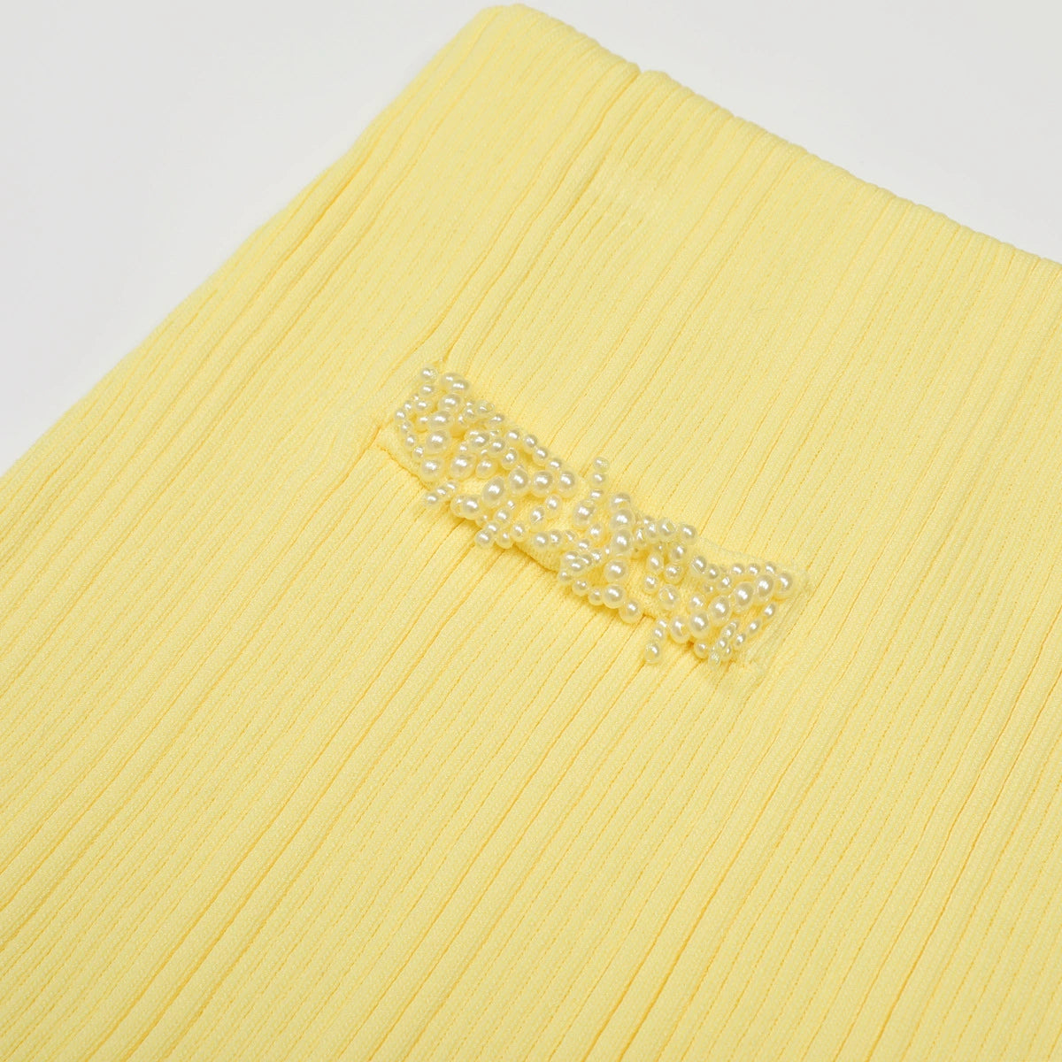 Buttery Yellow Ribbed Knit Cardigan & Mini Skirt Set - Chic 2-Piece Outfit