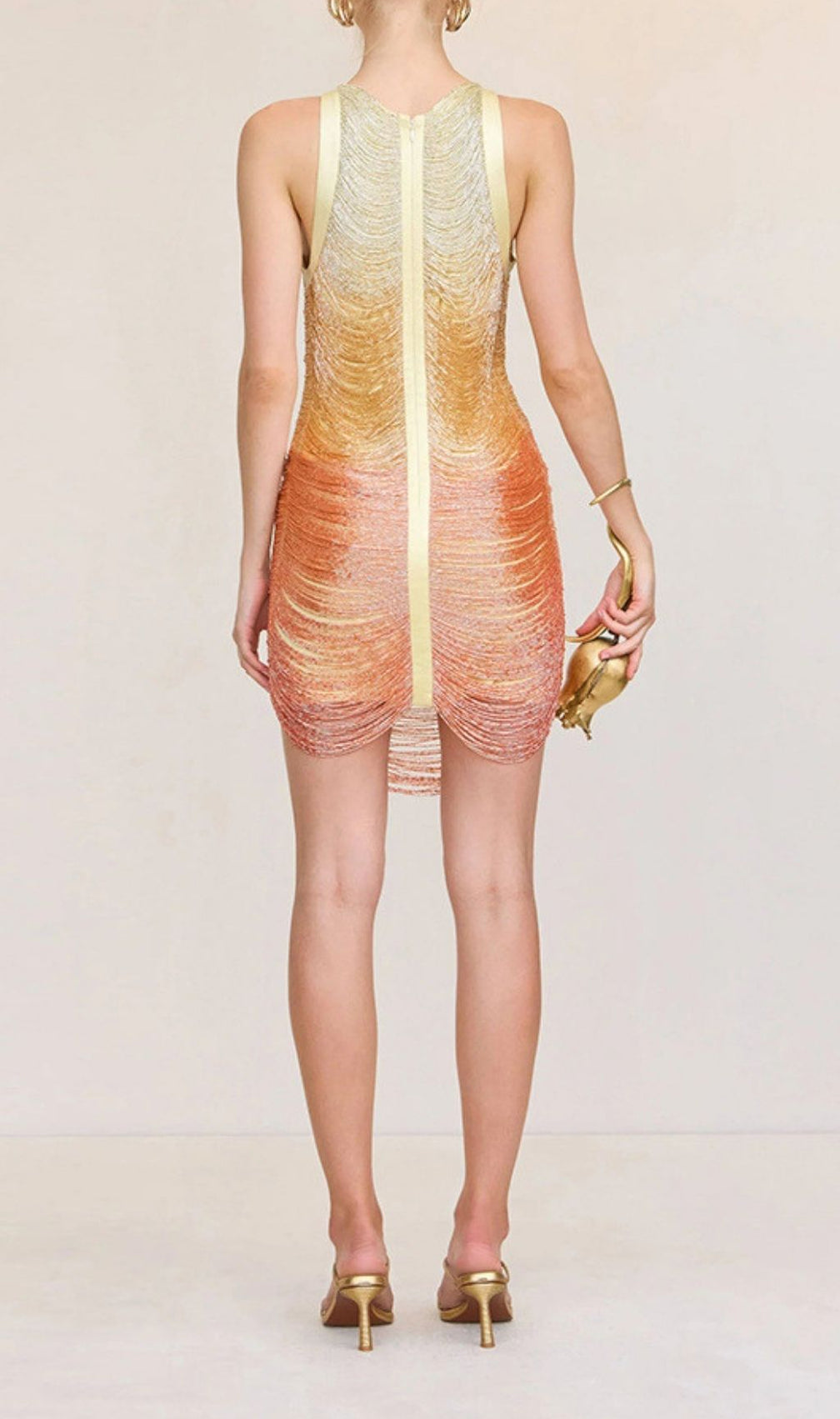 Laine Sleeveless Tassel Bandage Mini Dress