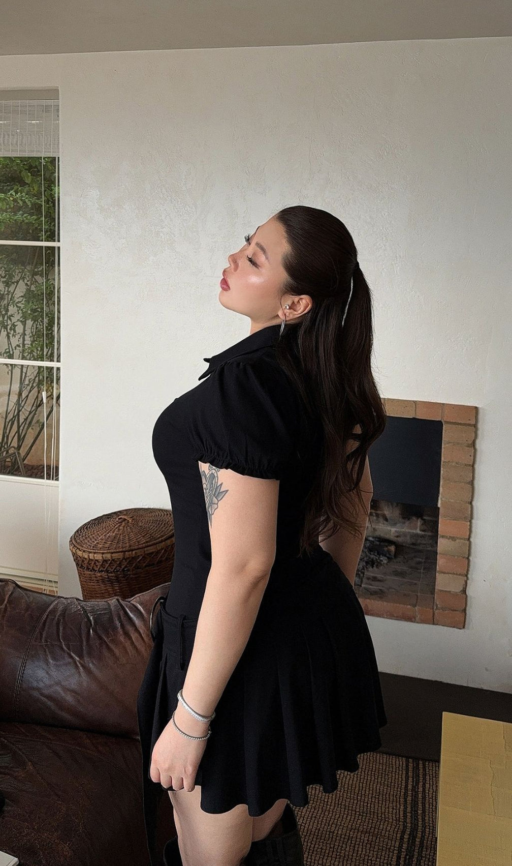 Lainie Black Plus Size Mini Dress