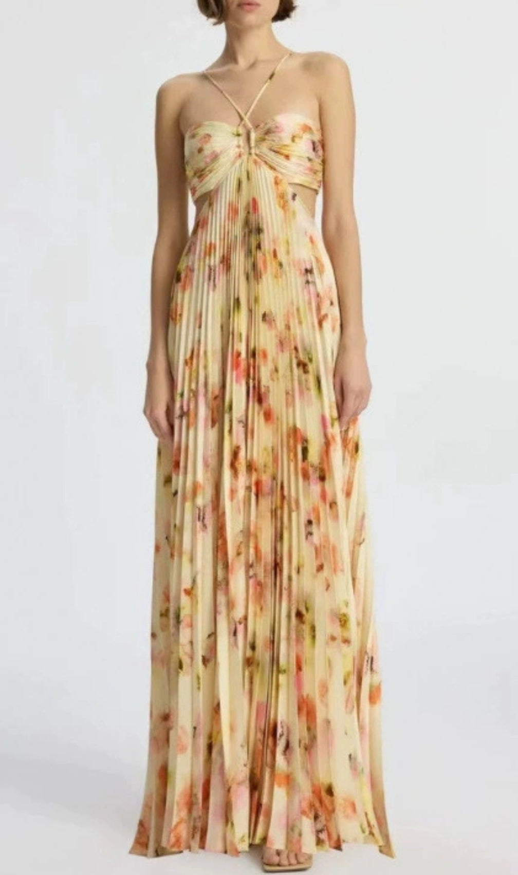 Elvan Printed Backless Maxi Dress