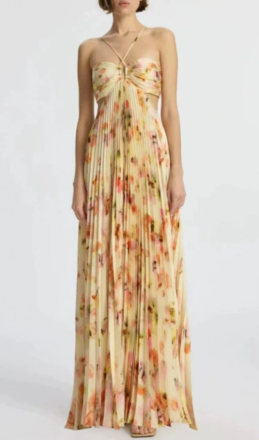 Elvan Printed Backless Maxi Dress