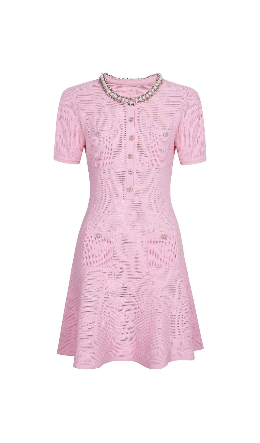 Georgina Diamante Beaded Knit Mini Dress Set