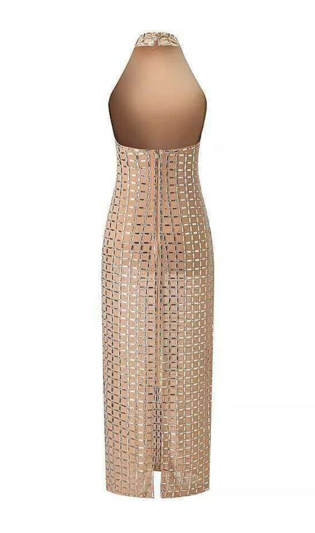 Karina Dazzling Crystal Halter Maxi Dress - Red Carpet & Gala Gown