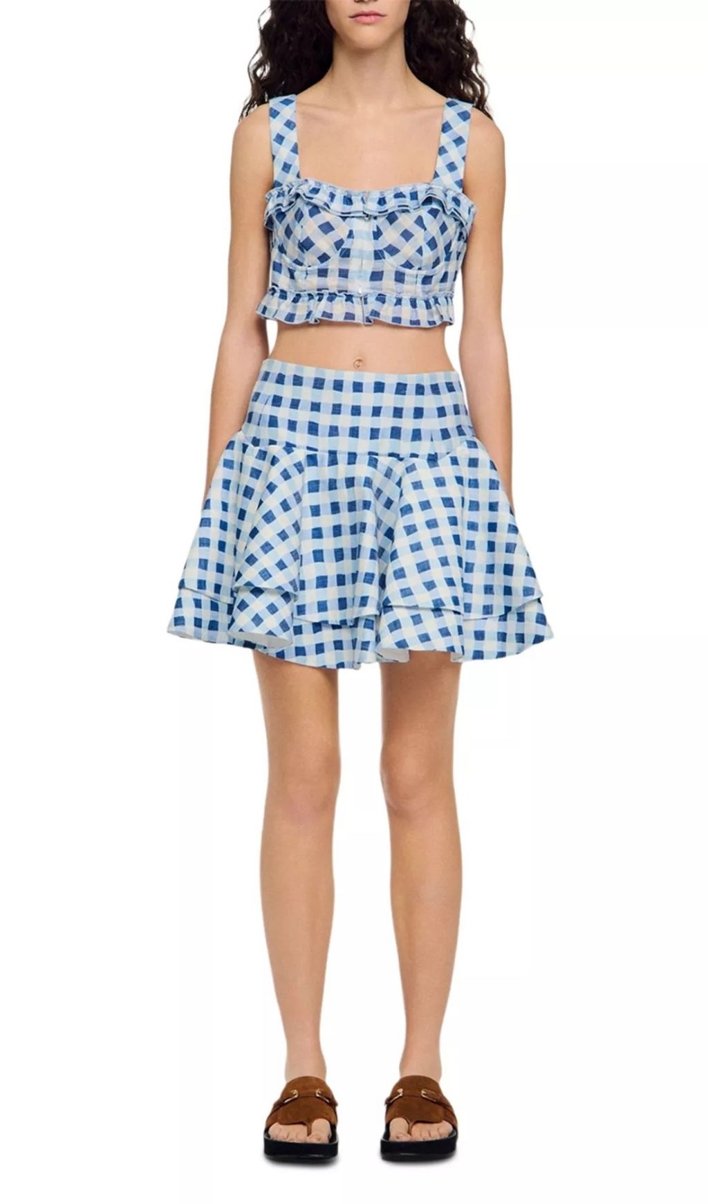 Rosie Gingham Mini Skater Skirt