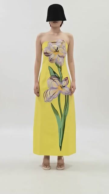 Freddy Strapless Flower Maxi Dress