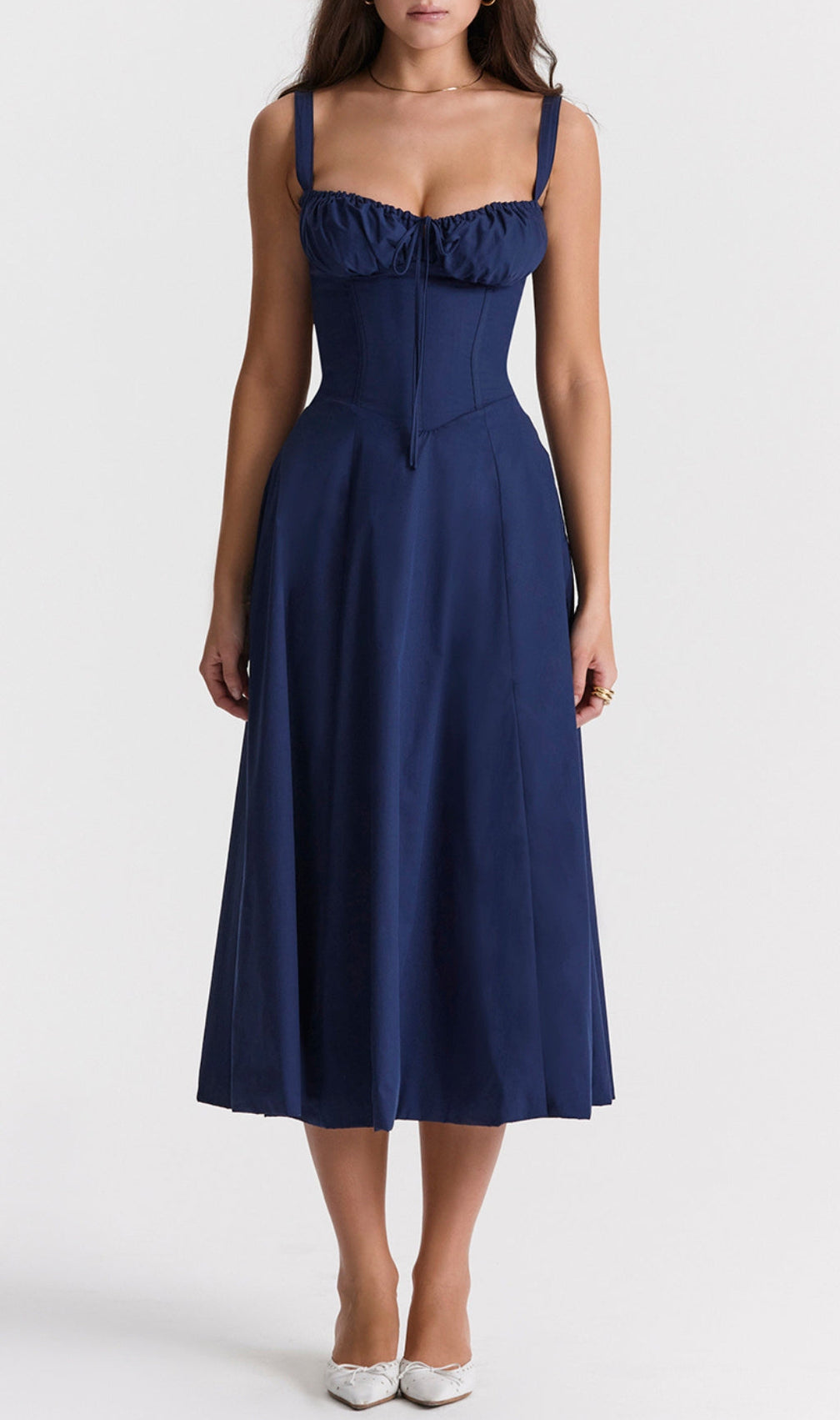 French Navy Bustier Sundress
