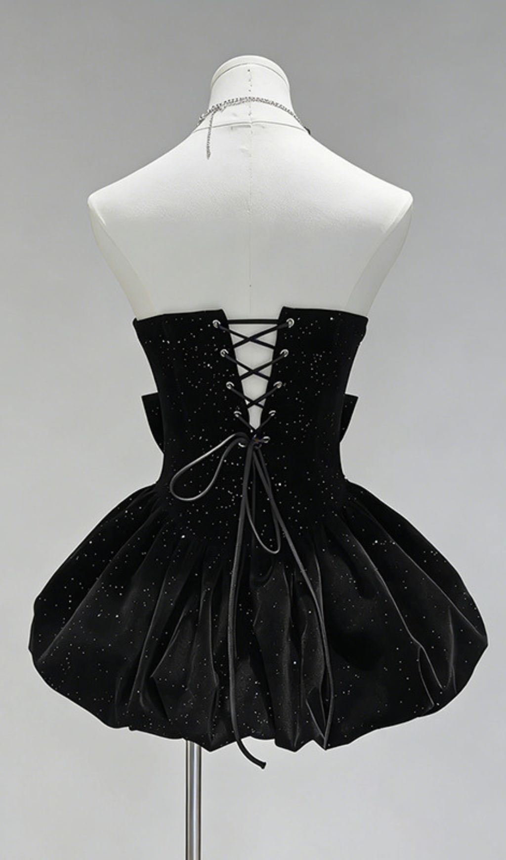 Jioni Glamorous Red Velvet Strapless Mini Dress - Sparkle & Bow