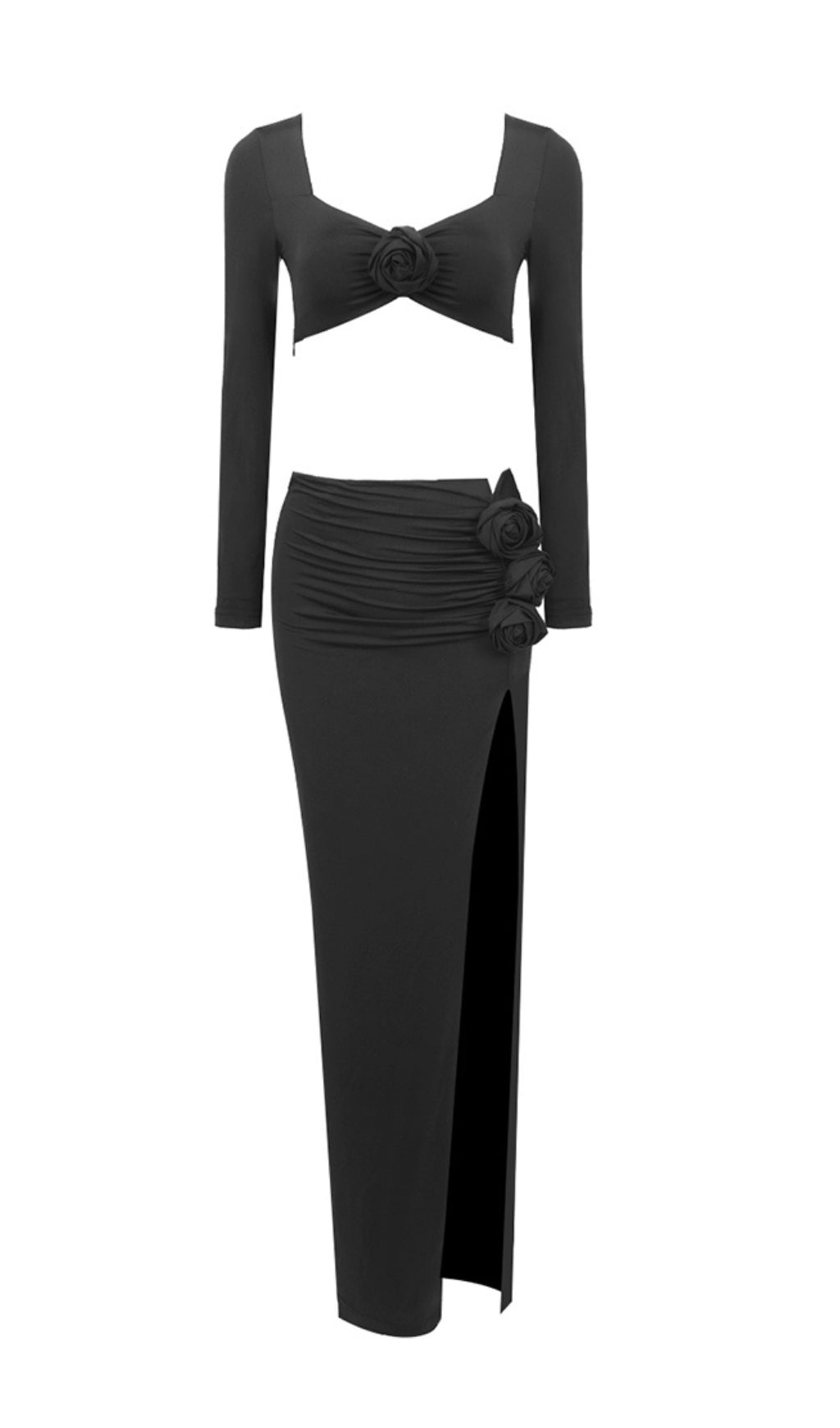 Alize Flower Embellished Two-Piece Suit