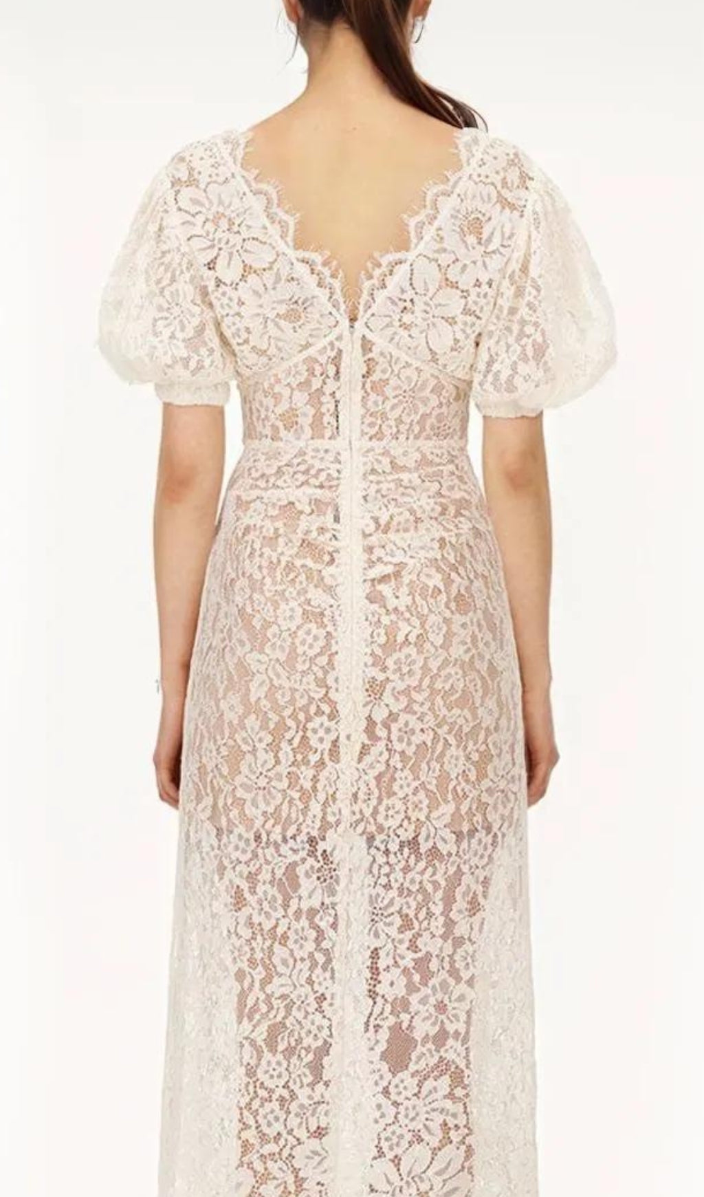 Aoibhin Crystal-Embellished Lace Midi Dress