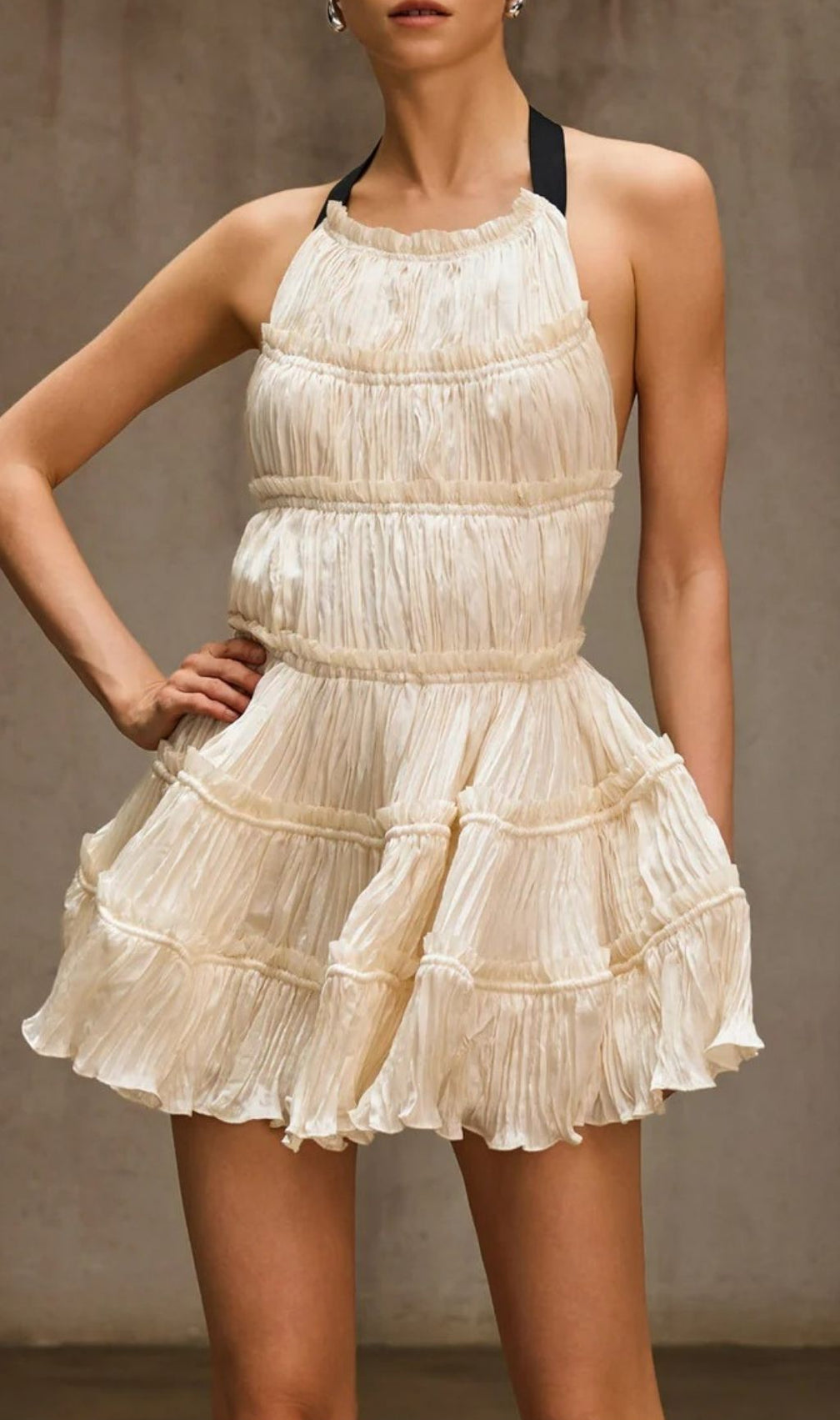 Rynoxis Halterneck Ruched Mini Dress