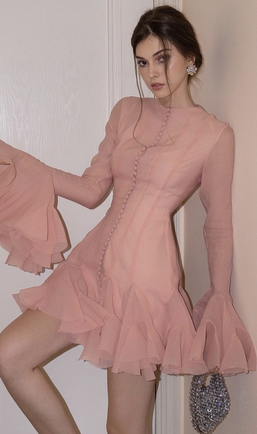 Bibiana Flared Long Sleeve Mini Dress