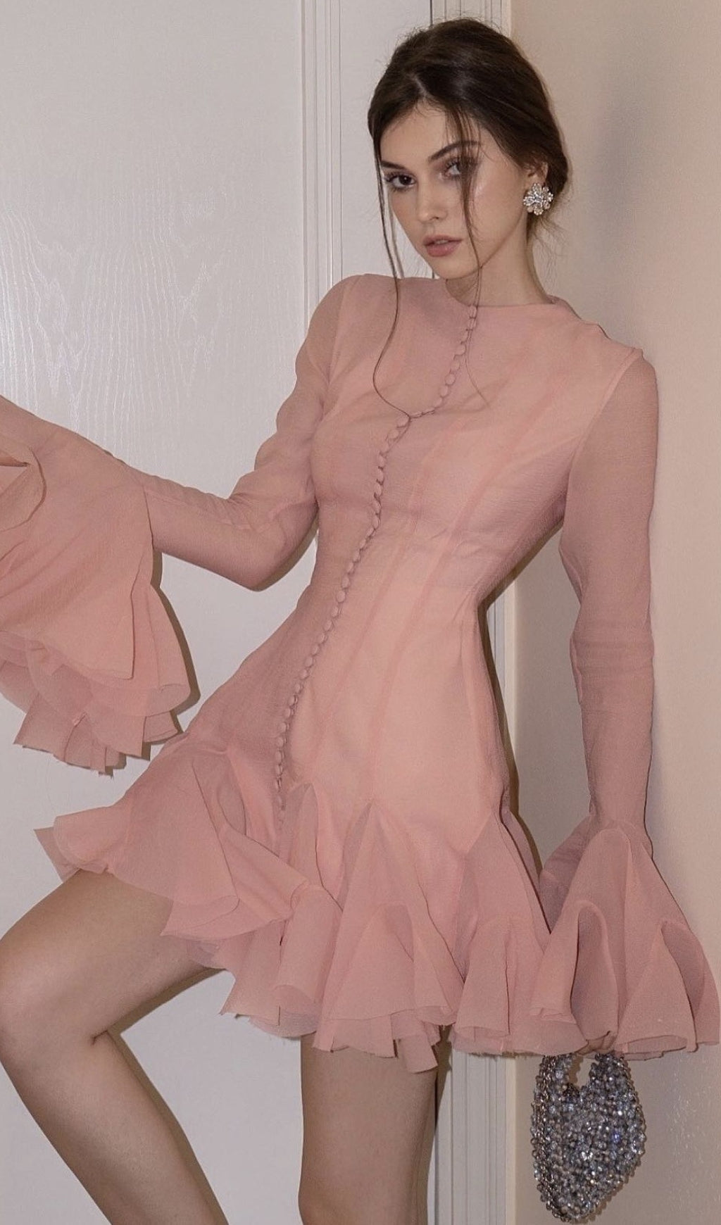 Bibiana Flared Long Sleeve Mini Dress