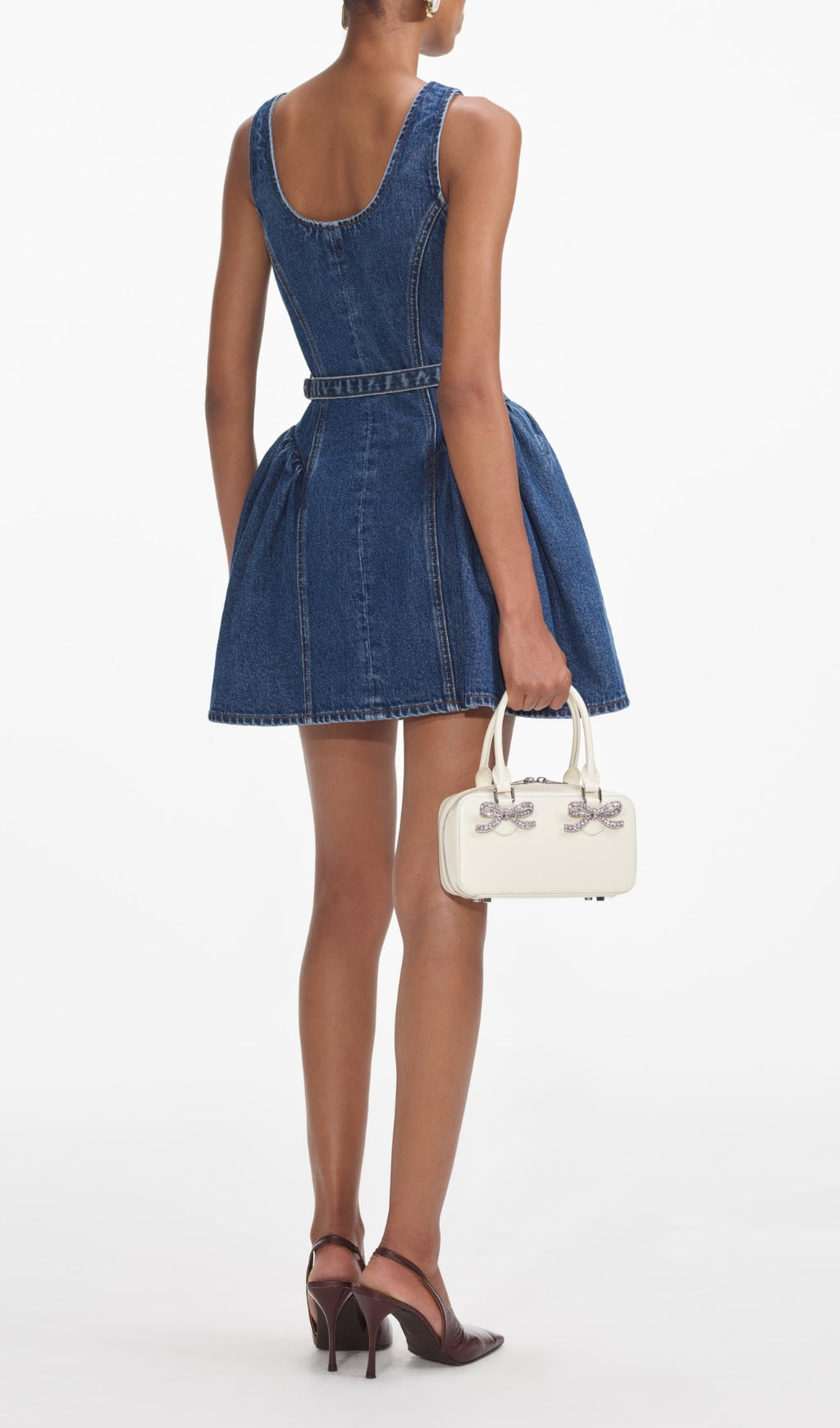 Flared Denim Mini Dress