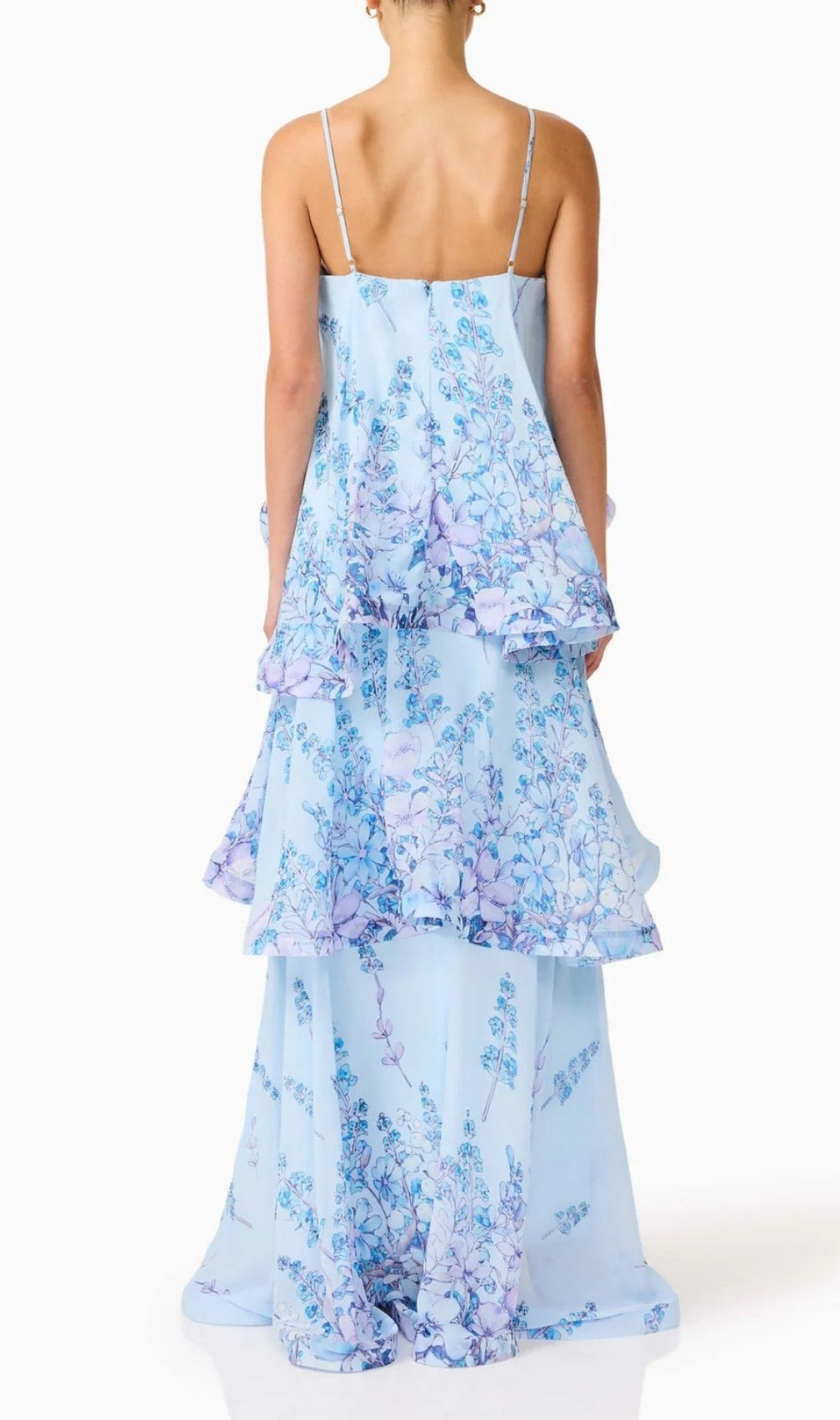 Lael Blue Floral Printed Maxi Dress