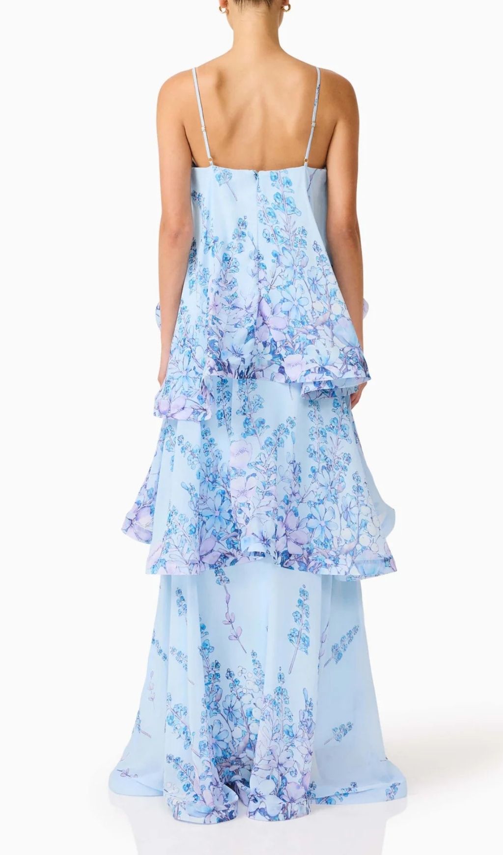 Lael Blue Floral Printed Maxi Dress