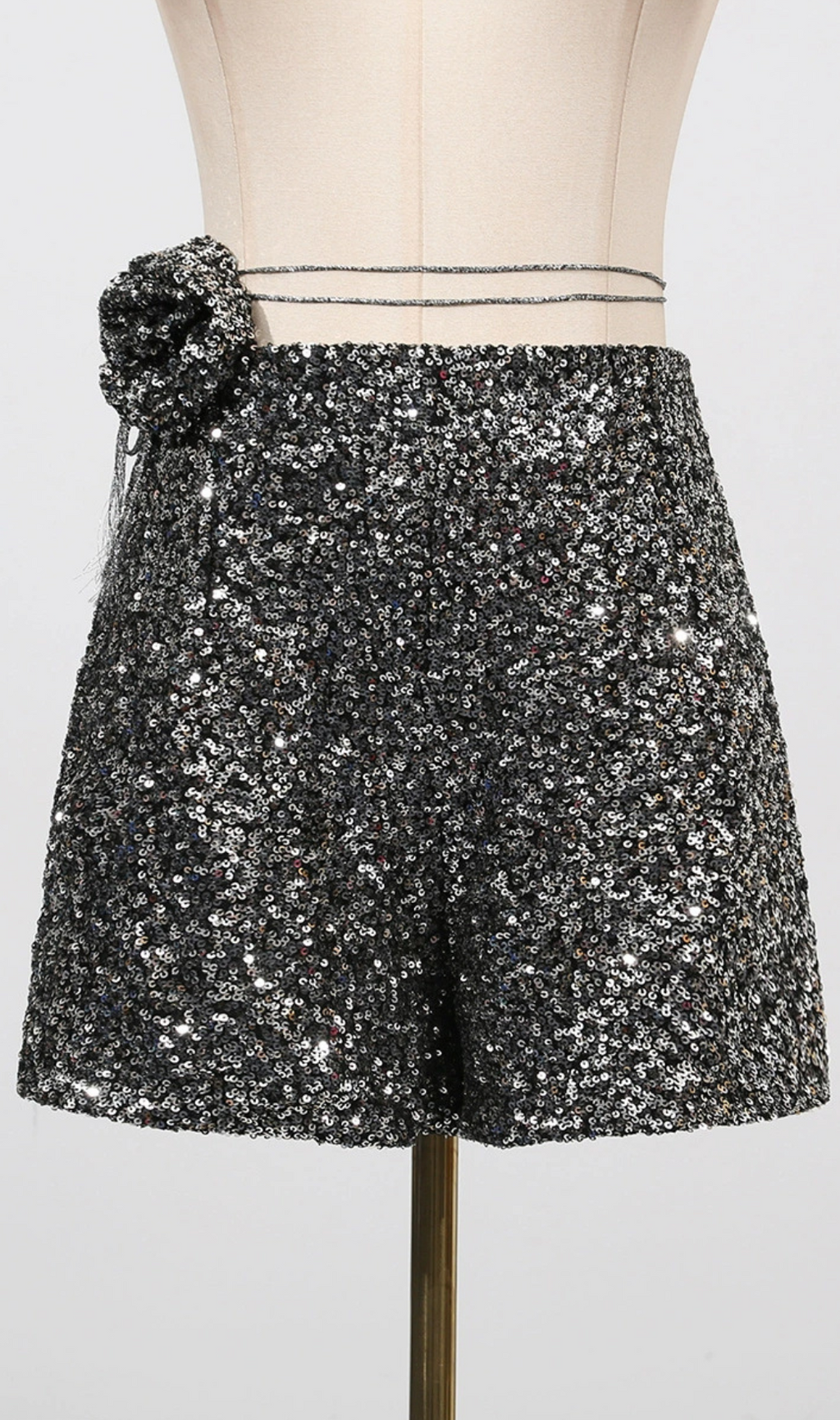 Ginata Sequin Flower Shorts