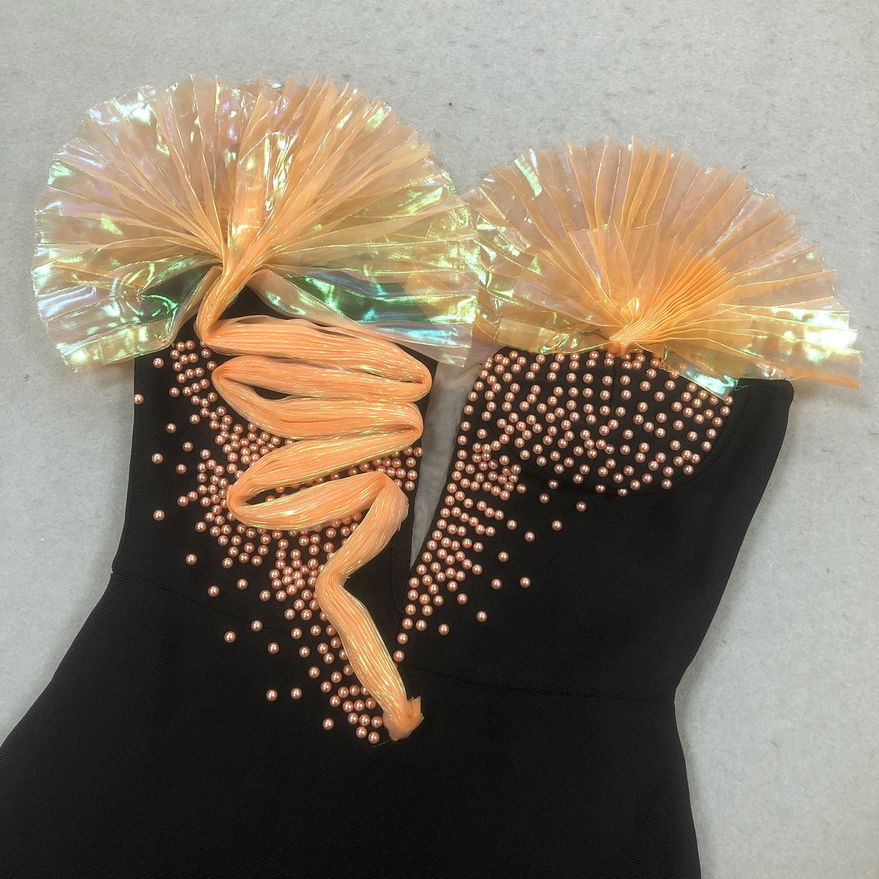 Florida Strapless Beaded Bandage Maxi Dress