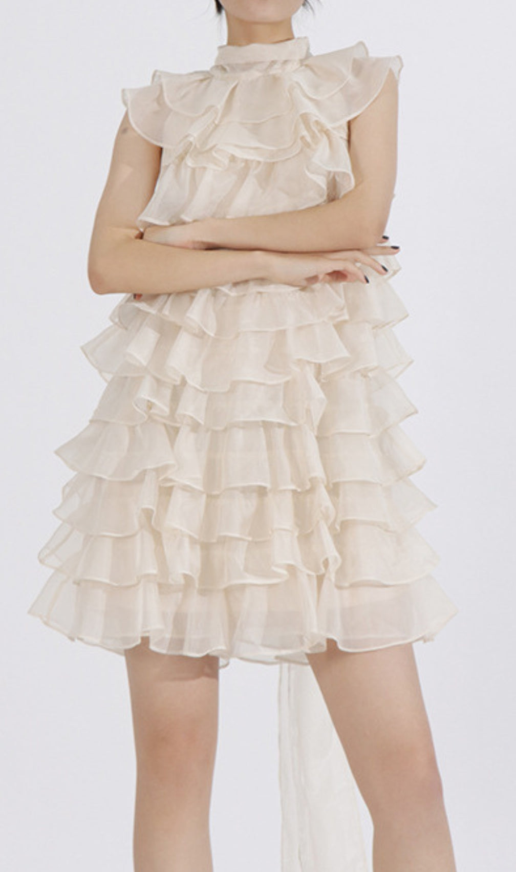 Duyen Sleeveless Ruffle Mini Dress