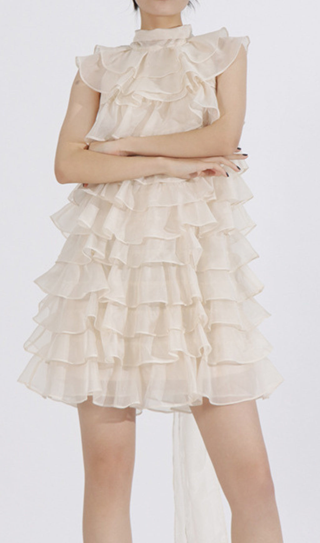 Duyen Sleeveless Ruffle Mini Dress