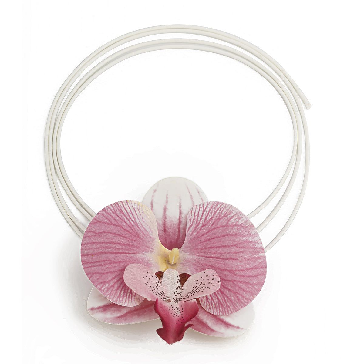 Fanchon Blue Orchid Choker Necklace - Elegant Floral Statement for Women