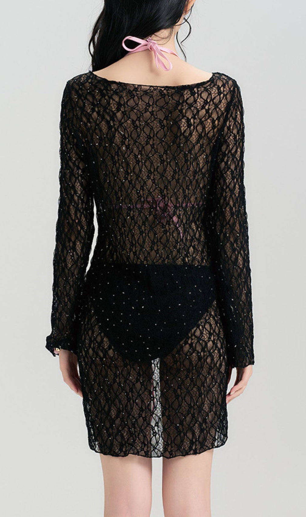 Gerlinde Black Flower Three-Piece Swimsuit