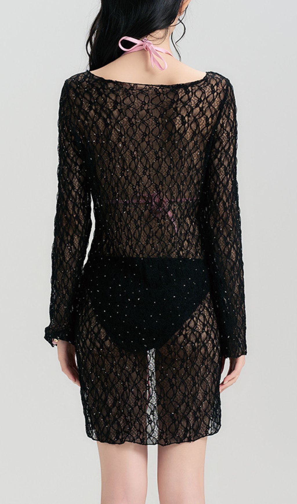 Gerlinde Black Flower Three-Piece Swimsuit