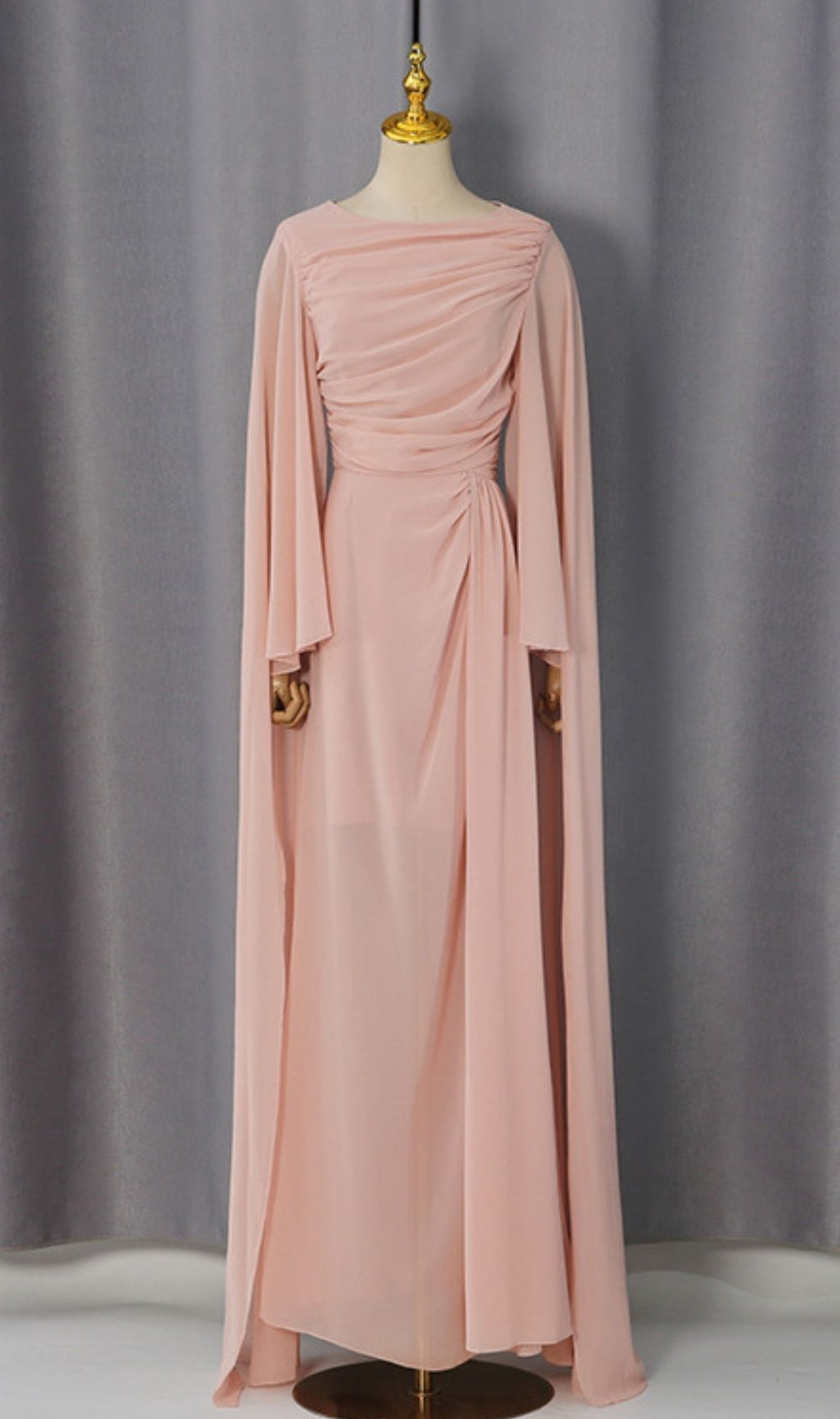 Kiyoye Pink Ruched Maxi Dress