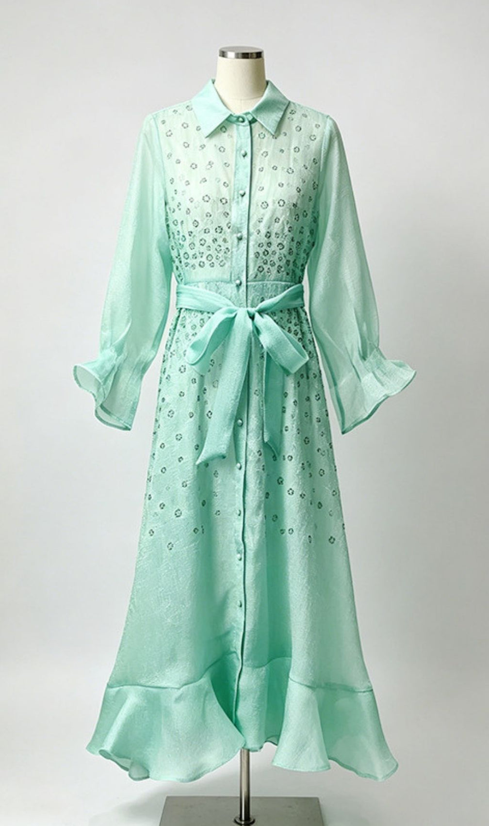Komala Flared Long Sleeveless Maxi Dress