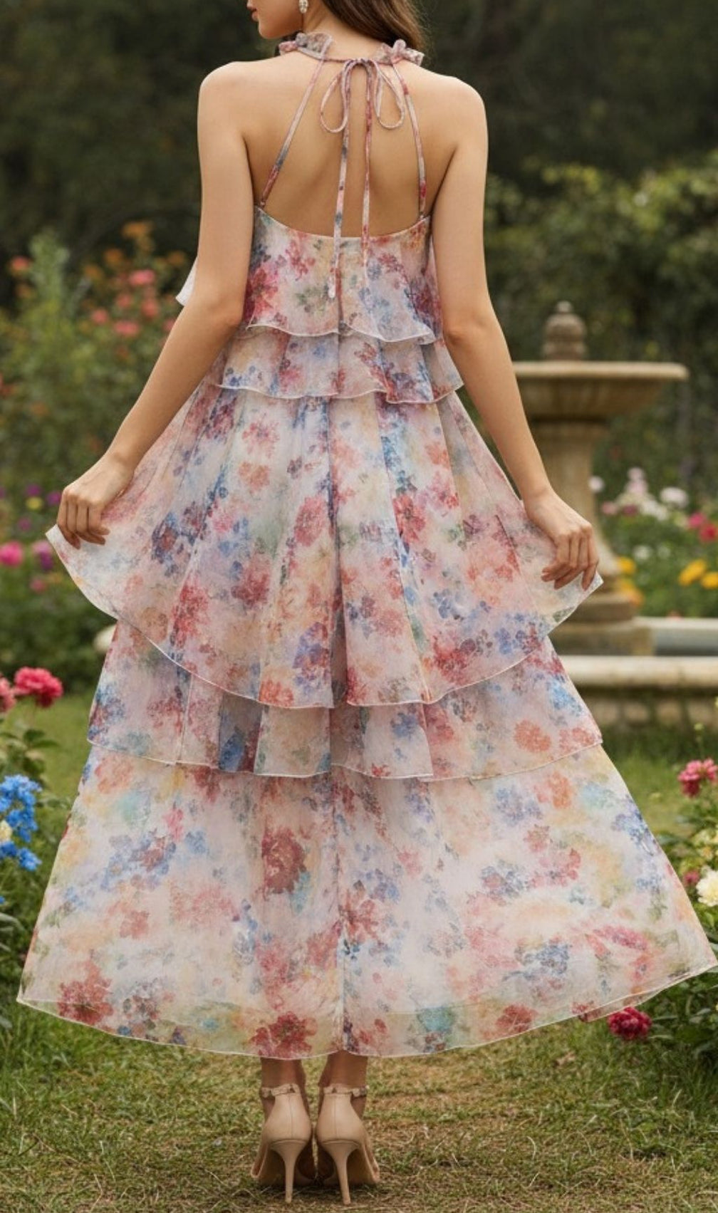 Lalitha Halter Printed Maxi Dress