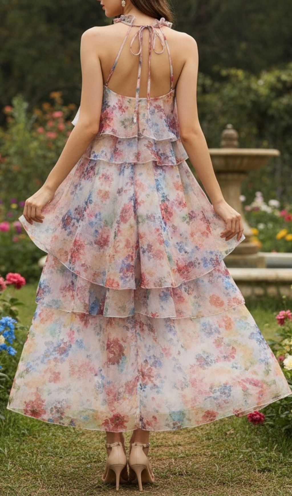 Lalitha Halter Printed Maxi Dress