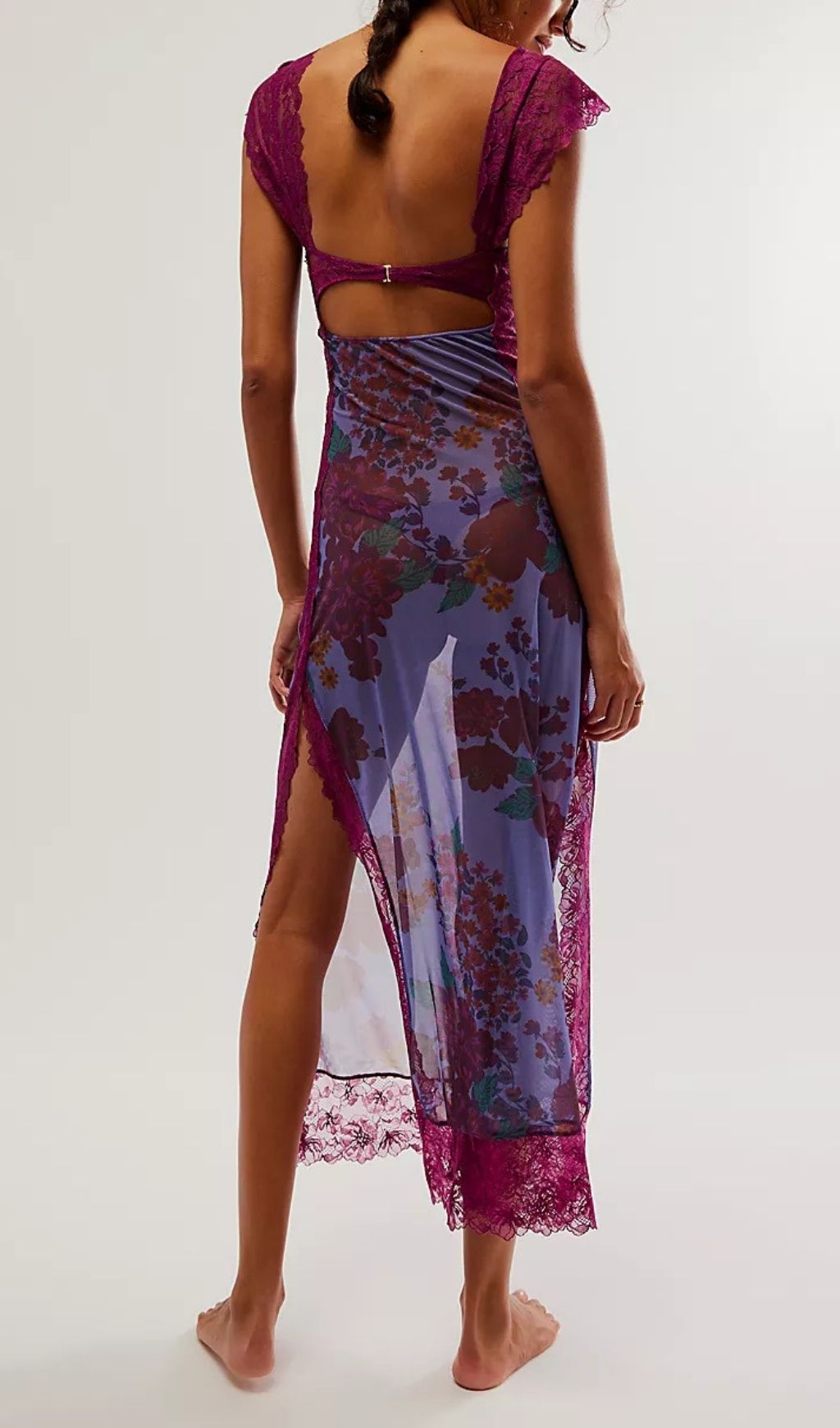 Ladee Lace Floral Midi Dress