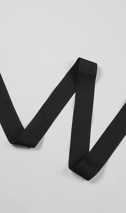 Detachable Neck Sleeveless Maxi Bandage Dress