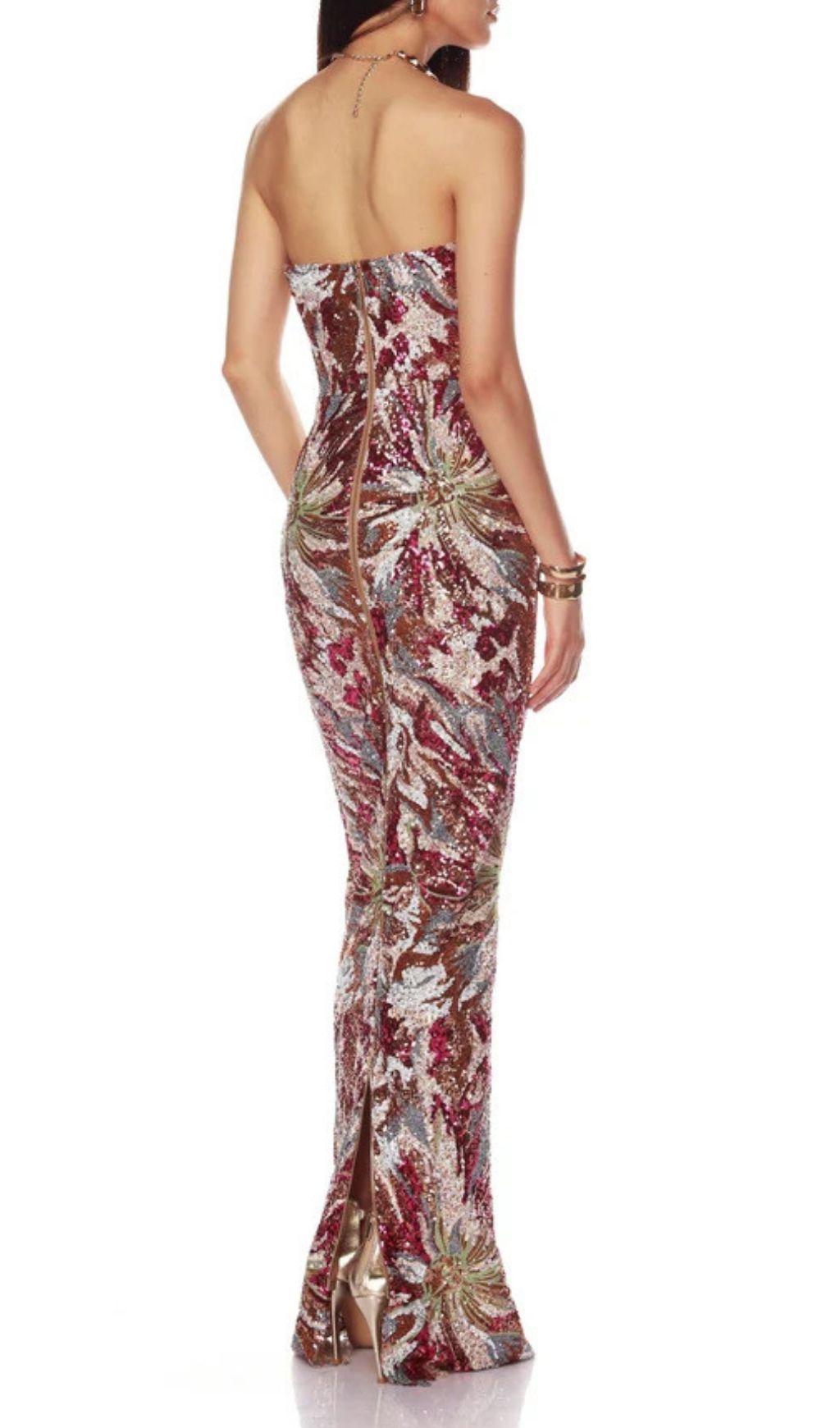 Karise Dazzling Strapless Sequin Maxi Gown – Elegant Formal Evening Dress
