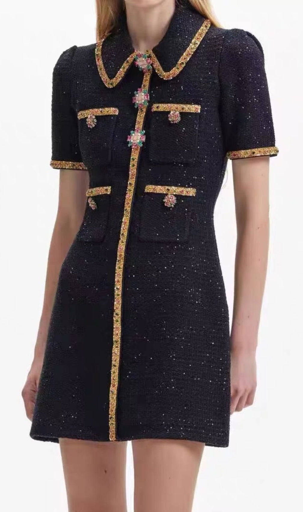 Ankti Black Knit Mini Dress