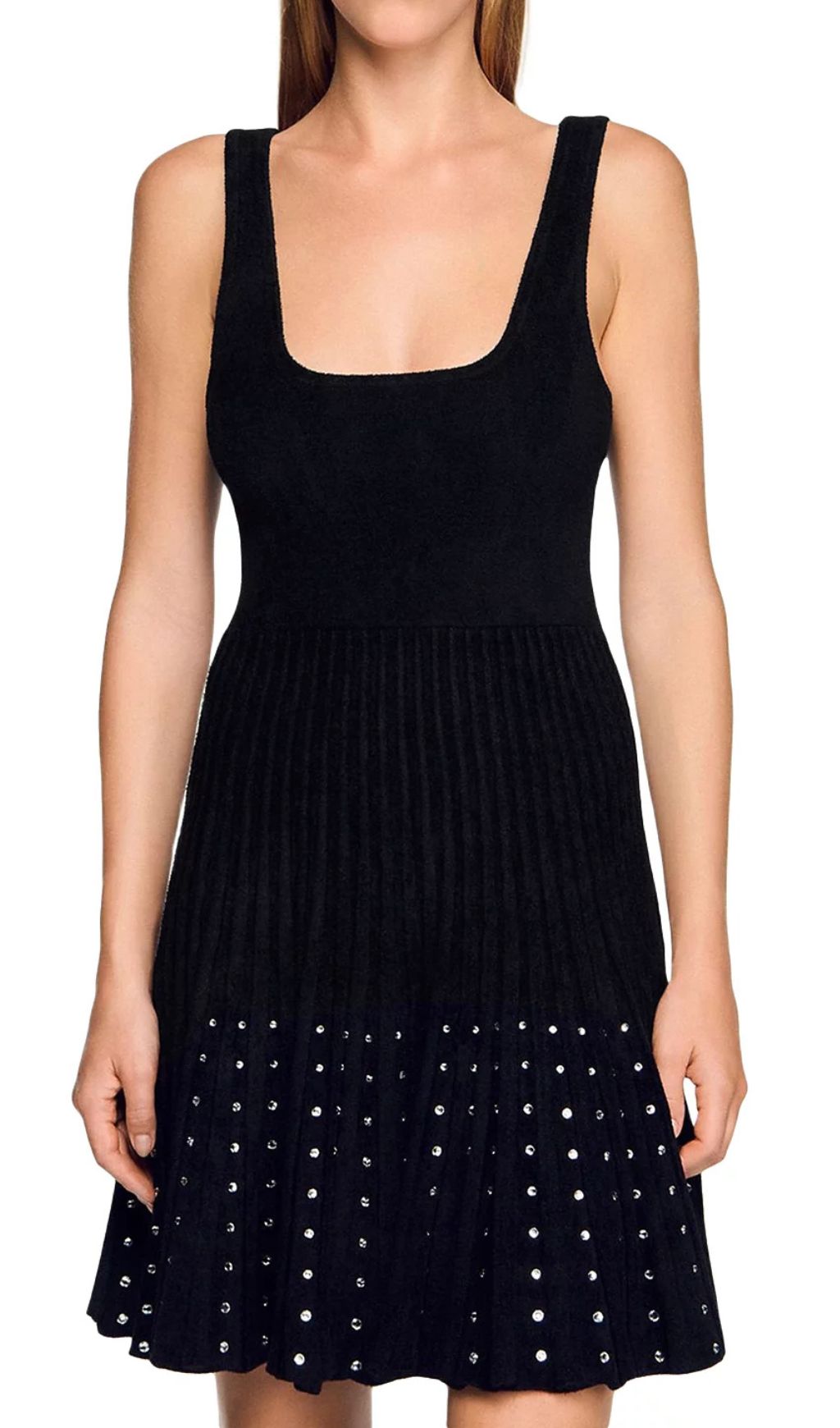 Aureline Crystal-Embellished Black Mini Dress - Chic Cocktail & Party Wear
