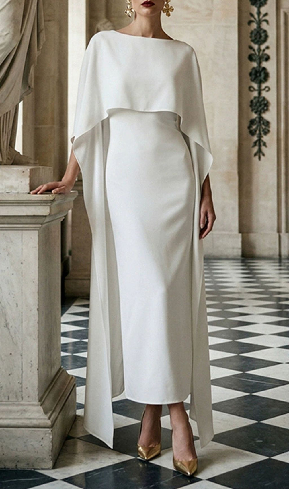Kiya Maxi Dress With Cape